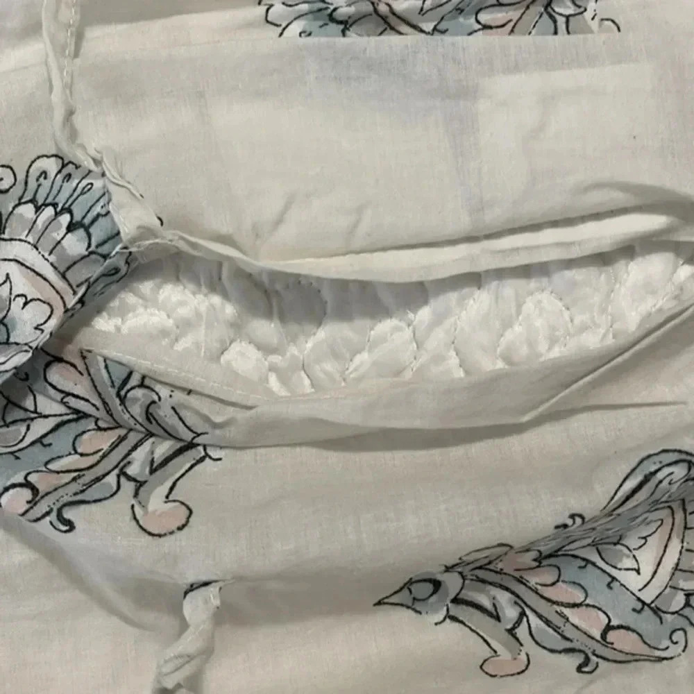 Rachel Ashwell Quilted Pillow Covers Paisley Floral
Blue White Size 21x37 Set - Picture 7 of 10